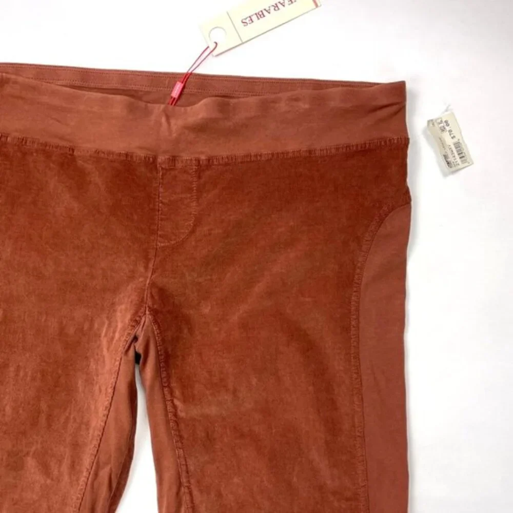 XCVI Cord OSLO Leggings Women XL‎ NWT Stretch Cotton Elastic Waistband Ruched